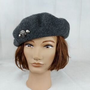 Wool gray beret EMANUEL GERALDO hat